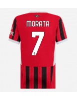 AC Milan Alvaro Morata #7 Domácí Dres pro Dámské 2024-25 Krátký Rukáv